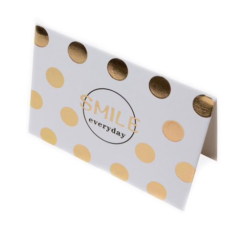 Postcard with envelope 90×65 mm in polka dots Smile everyday 1 pc.