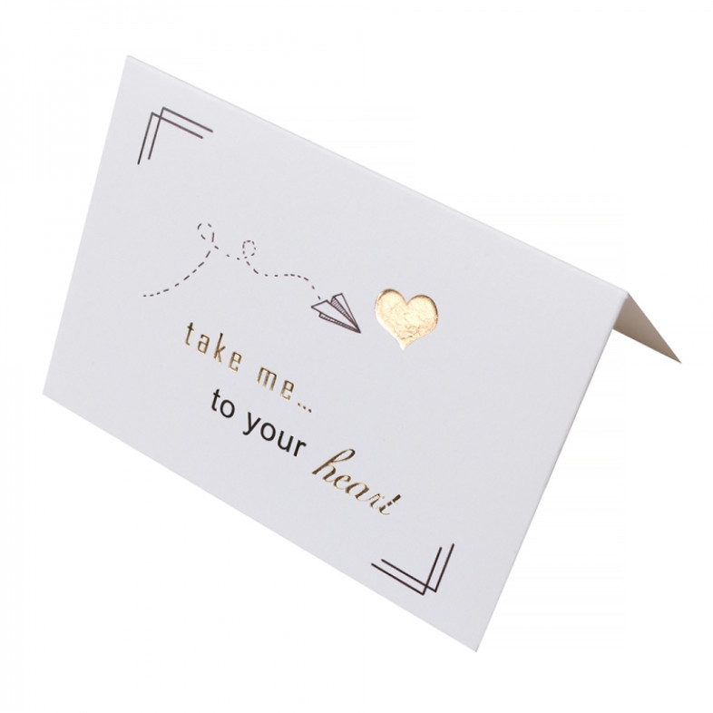 Postcard with envelope 90×65 mm Take me...to your heart 1 pc.