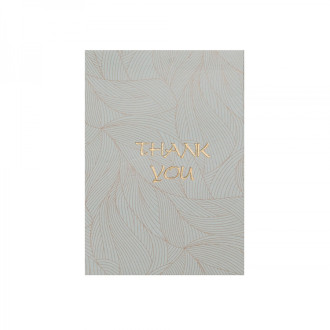 Pocztówka 90x65 mm Thank you beżowy 1 szt