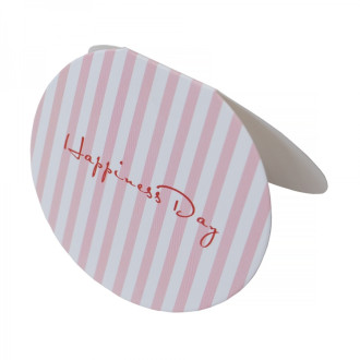 Pocztówka 63x70 mm Happiness Day pasiasty 1 szt