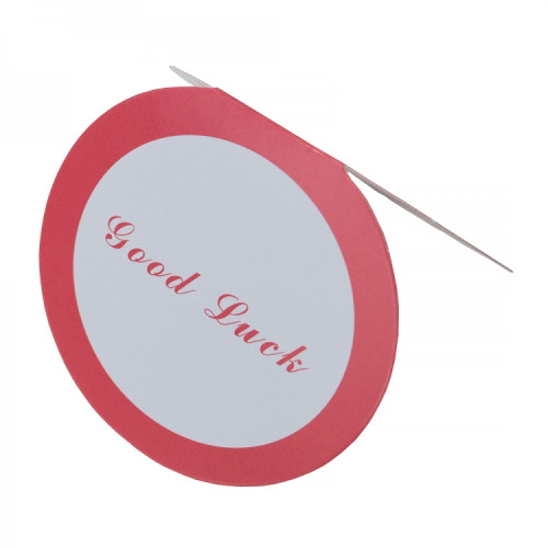 Postcard 63×70 mm Good luck white red 1 pc.