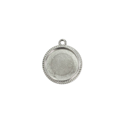 Base for gluing stones and cabochons 30×30 mm silver 1 pc