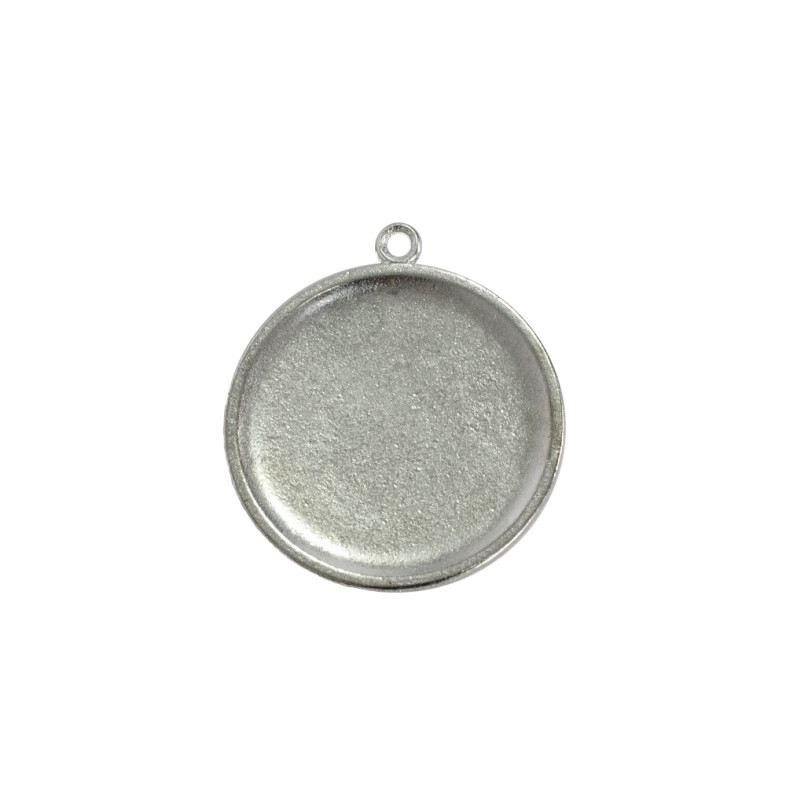 Base for gluing stones and cabochons 25×25 mm cupro 1 pc.