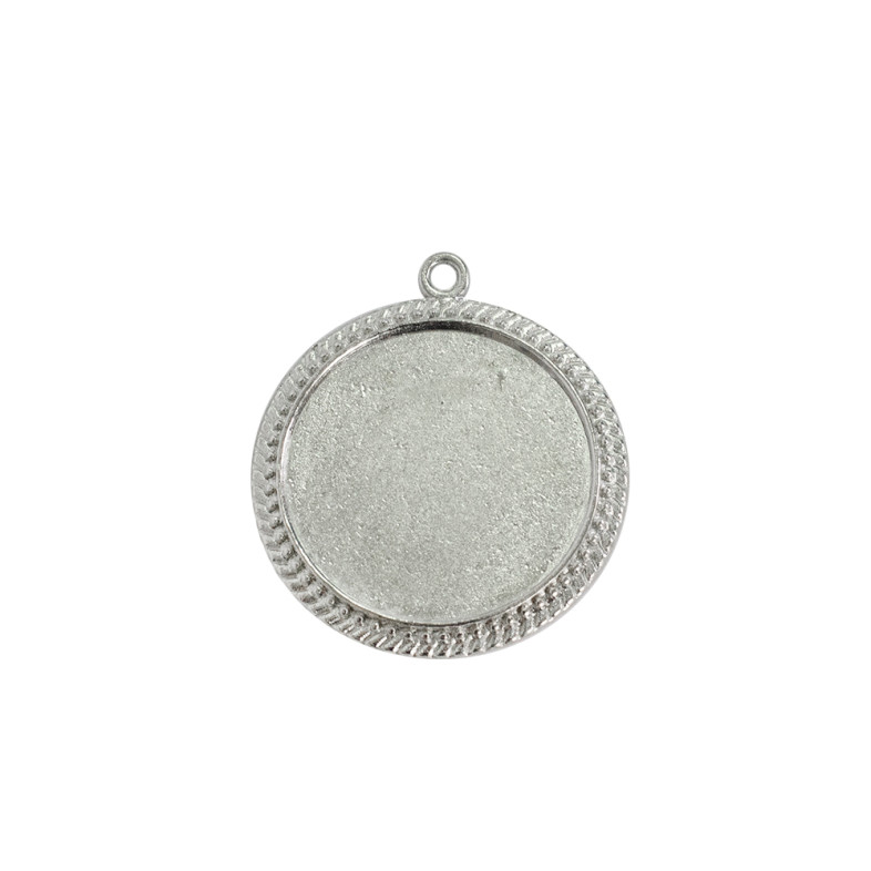 Base for gluing stones and cabochons 25×25 mm cupro 1 pc.