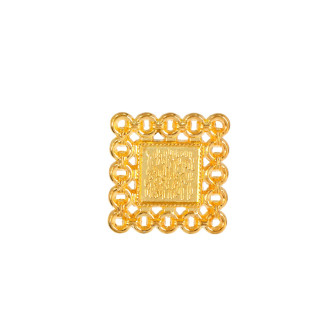 Podstawa do wklejania kamyków i kaboszonów 25x25 mm w kolorze złotym 1 szt