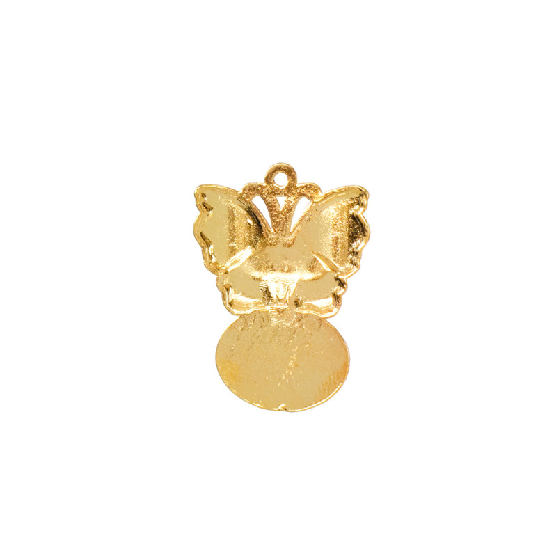 Base for gluing stones and cabochons 15×11 mm gold 1 pc.