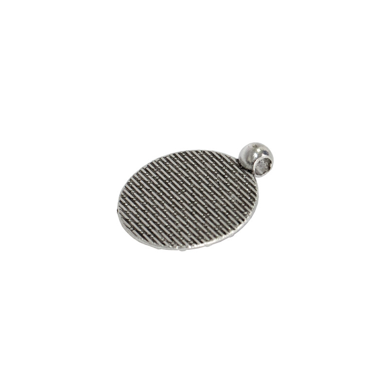 Base for gluing stones and cabochons 25×25 mm silver 1 pc.
