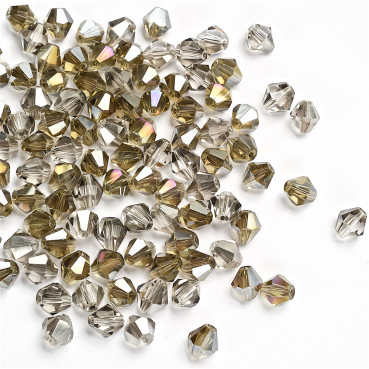 Crystal bicone bead 8 mm gray 1 pc.