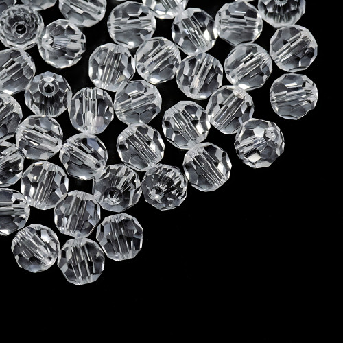 Koralik kryształowy okrągły 6 mm przezroczysty AB 1 szt