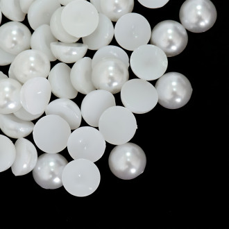Pół koralik plastikowy imitujące perły 10 mm biały op.10 gr