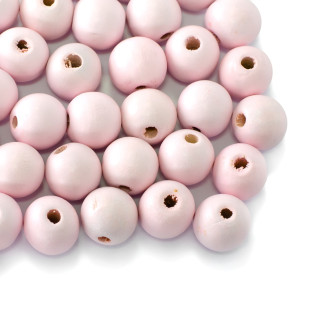Wooden bead 16 mm pink 1 pc.
