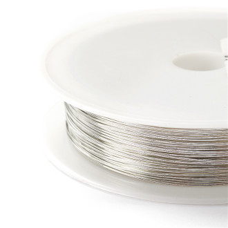 Drut metalowy 0,5 mm w kolorze srebrnym cewka 9 metrów (+10%)