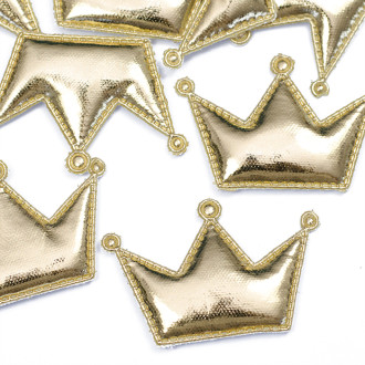 Textile element Crown gold 1 pc.