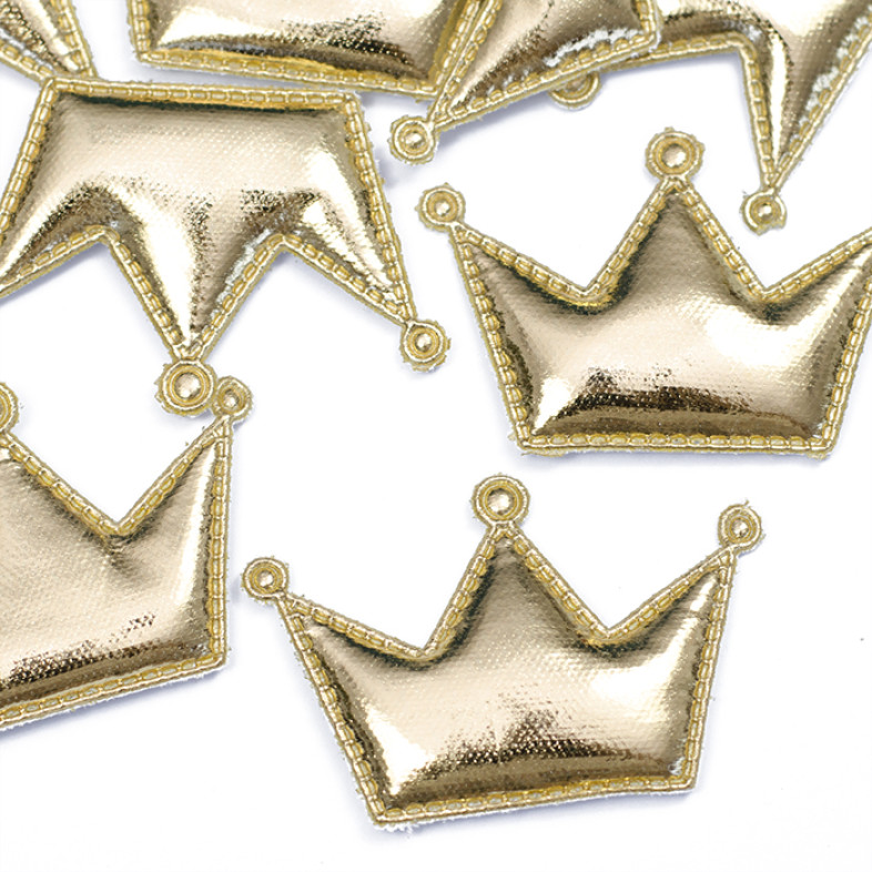Textile element Crown gold 1 pc.
