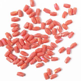 Koralik kryształowy cylindryczny 6x3 mm brzoskwiniowy 1 szt