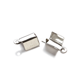 Końcówka zaciskowa 7x4 mm w kolorze melchioru 1 szt