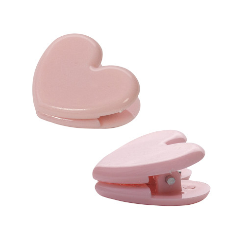 Plastic clothespin 31×26 mm Heart pink 1 pc.