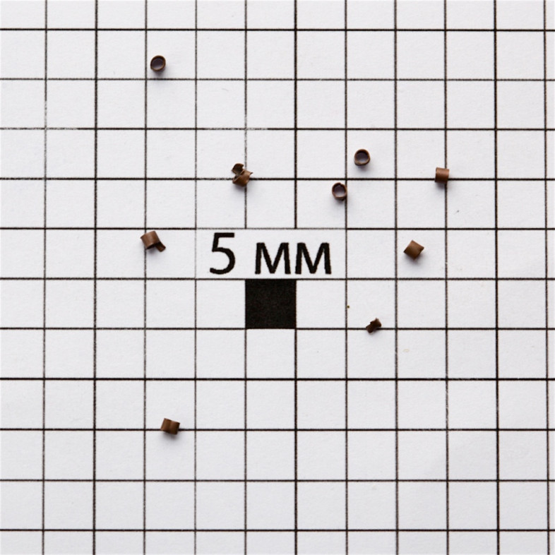 Round stoppers 2 mm copper pack of 2 g