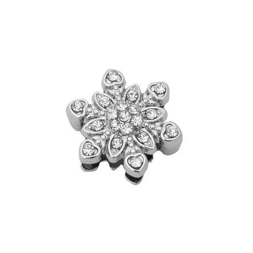 Slider bead Snowflake cupronickel 1 pc.