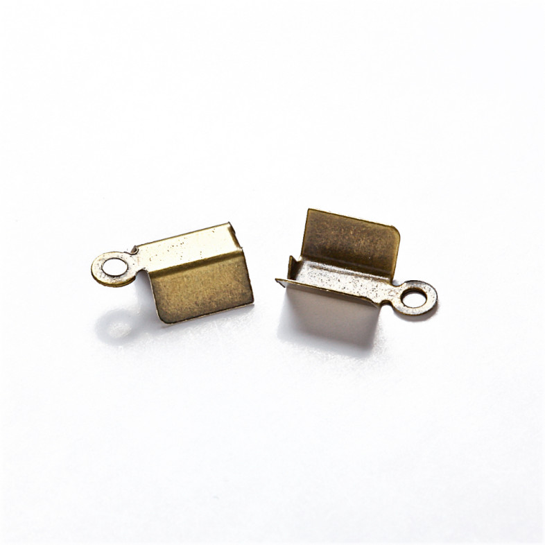 Clamping end 7×4 mm bronze 1 pc.