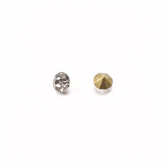 Glass rhinestones, 2.4 mm, conical, transparent, pack of 20 pcs.