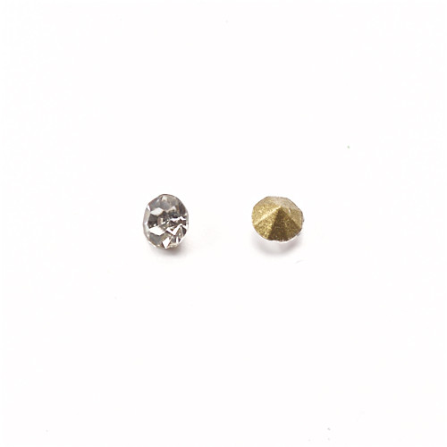 Glass rhinestones, 2.4 mm, conical, transparent, pack of 20 pcs.