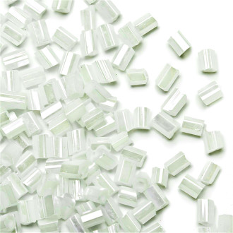 Beads-cut H (2.1 mm) white translucent pack of 20 g
