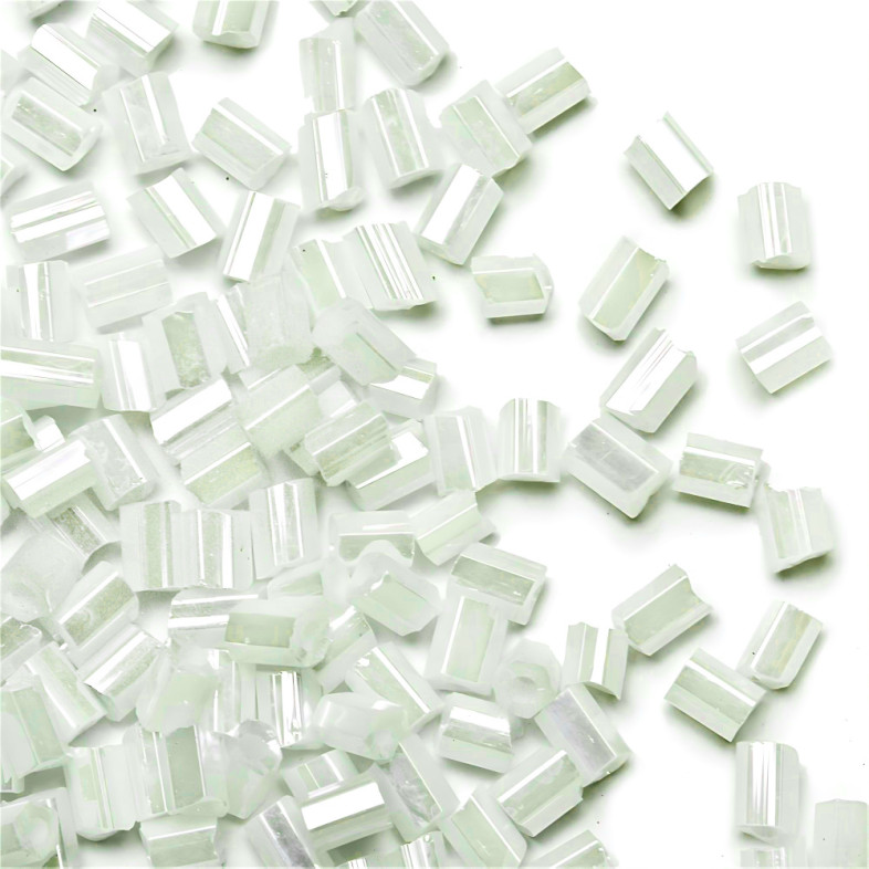 Beads-cut H (2.1 mm) white translucent pack of 20 g