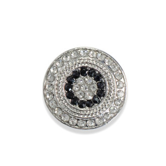 SNAP button bead, round, black, cupronickel, 1 pc.