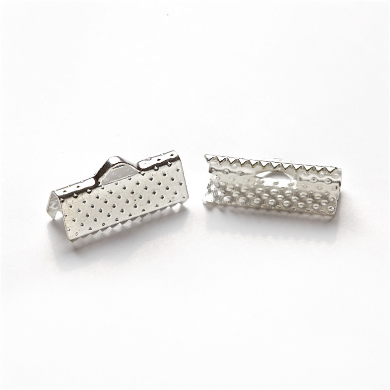 Flat crocodile clip 16×6 mm silver 1 pc.