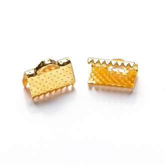 Flat crocodile clip 10×6 mm gold 1 pc.