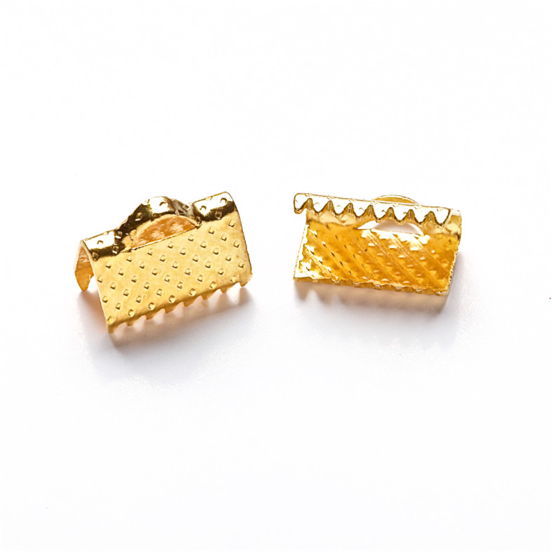 Flat crocodile clip 10×6 mm gold 1 pc.