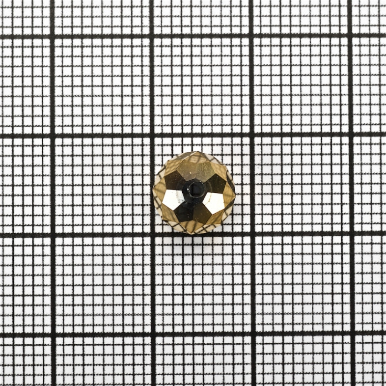 Koralik kryształowy okrągły 8x6 mm złoty 1 szt