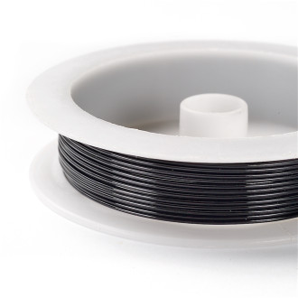 Drut metalowy 0,8 mm czarny cewka 2 metry (+-10%)