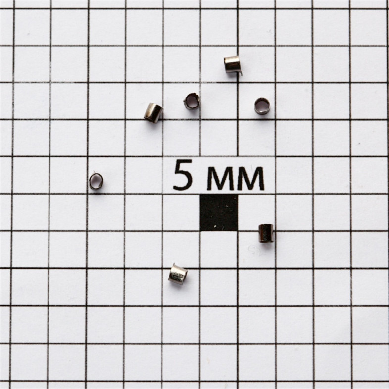Stoppers 2 mm dark steel pack of 2 g