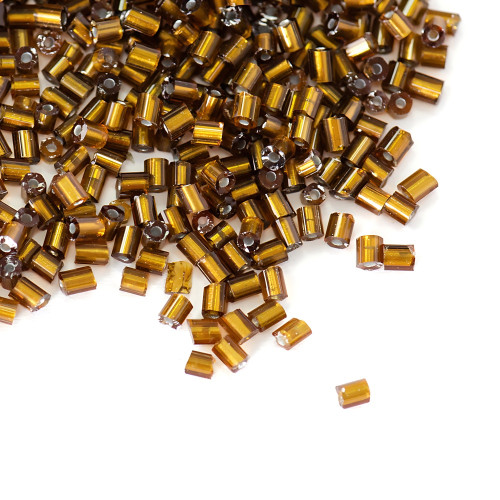 Beads-cut H (2.1 mm) brown transparent pack of 20 g