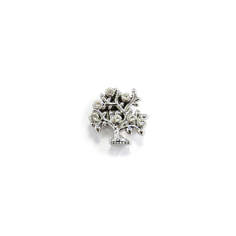 Slider bead Tree cupronickel 1 pc