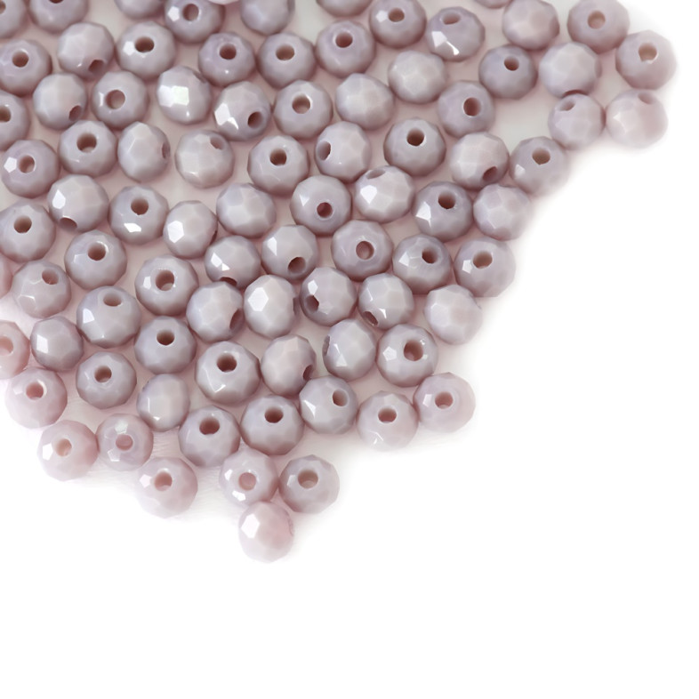 Koralik kryształowy okrągły 4 mm fioletowy 1 szt