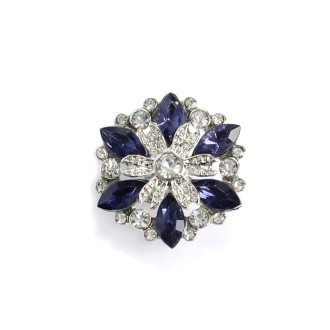 SNAP button bead Cupronickel flower 1 pc.