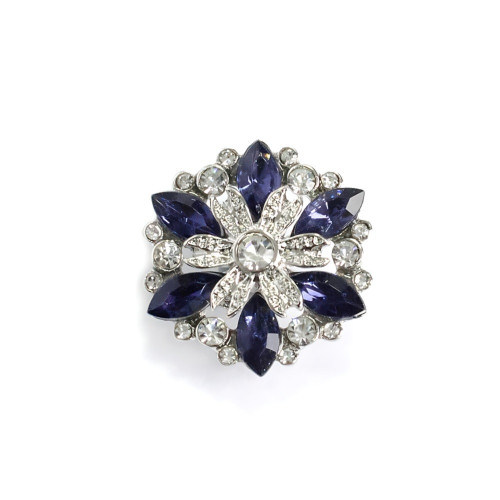 SNAP button bead Cupronickel flower 1 pc.