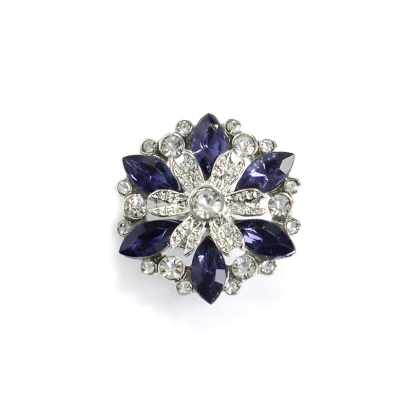 SNAP button bead Cupronickel flower 1 pc.