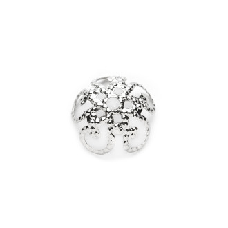 Hemisphere holder 4×10 mm 5-petal cupronickel 1 pc.
