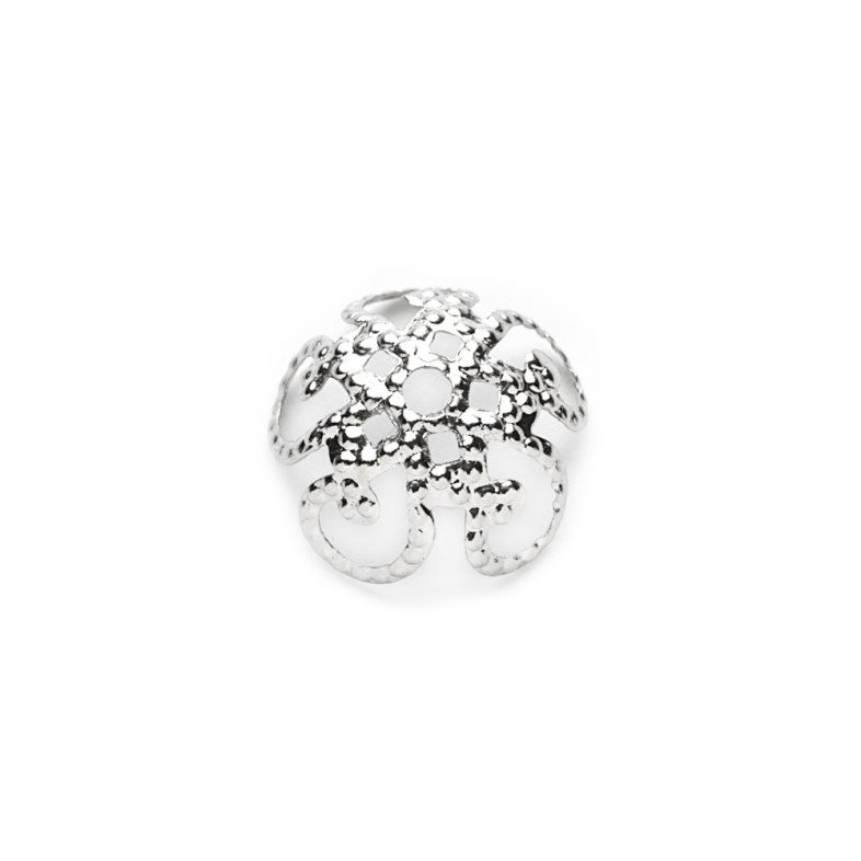 Hemisphere holder 4×10 mm 5-petal cupronickel 1 pc.