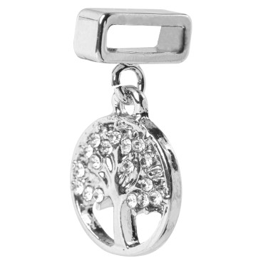 Slider bead with pendant Tree cupronickel 1 pc