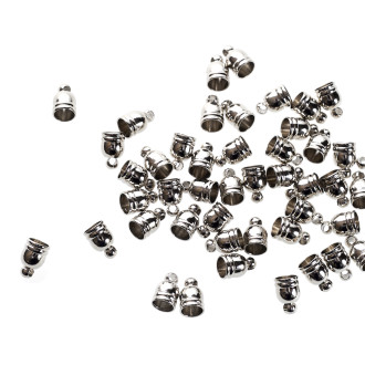 Końcówka cylindryczna do wklejania 6x9 mm w kolorze melchioru 1 szt
