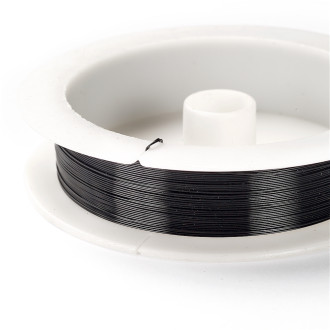 Drut metalowy 0,3 mm czarny cewka 25 metrów (+-10%)