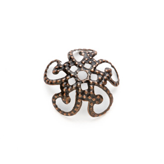 Hemisphere holder 4×10 mm 5-petal copper 1 pc.