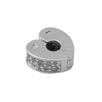 Clip-lock charm LUX Heart cupronickel 1 pc