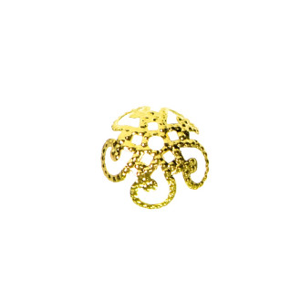 Hemisphere holder 4×10 mm 5-petal gold 1 pc.
