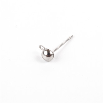 Bases for earrings on a stainless steel rod 14 mm cupric copper pack of 10 pcs.